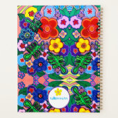 Heldere Abstracte bloemkunst Planner (Achterkant)