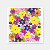 Heldere Abstracte bloemkunst Servet (Voorkant)