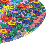 Heldere Abstracte bloemkunst Snijplank (Hoek)