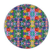 Heldere Abstracte bloemkunst Snijplank (Voorkant)