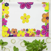 Heldere Abstracte bloemkunst Theedoek (Gevouwen)