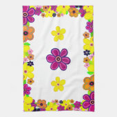 Heldere Abstracte bloemkunst Theedoek (Verticaal)