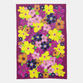 Heldere Abstracte bloemkunst Theedoek (Verticaal)