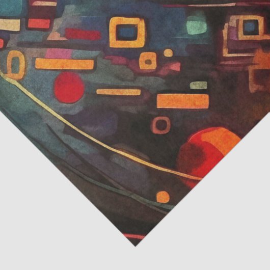 Heldere Abstracte cirkelvormige decoupage Tissuepapier (Detail)