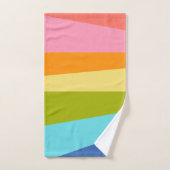 Heldere Abstracte geometrische vormen | Regenboog Bad Handdoek (Handdoek)
