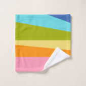 Heldere Abstracte geometrische vormen | Regenboog Bad Handdoek (Wasdoekje)