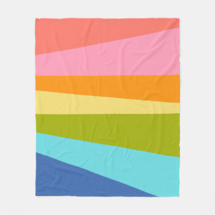 Heldere Abstracte geometrische vormen   Regenboog Fleece Deken