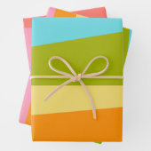 Heldere Abstracte geometrische vormen | Regenboog Inpakpapier Vel (In situ)