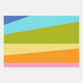 Heldere Abstracte geometrische vormen | Regenboog Inpakpapier Vel (Voorkant)