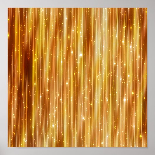 Heldere abstracte gouden achtergrond met glitter poster (Voorkant)