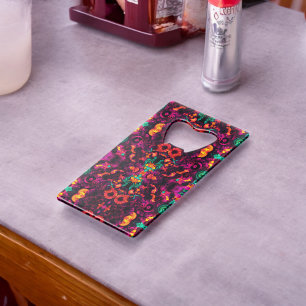 Heldere Abstracte kleur Creditkaart Flessenopener