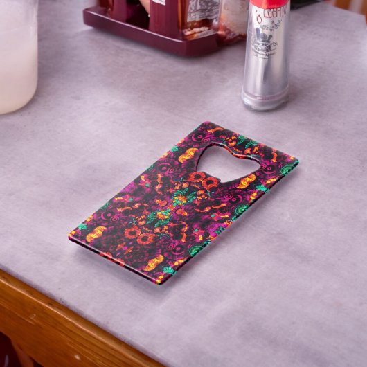 Heldere Abstracte kleur Creditkaart Flessenopener