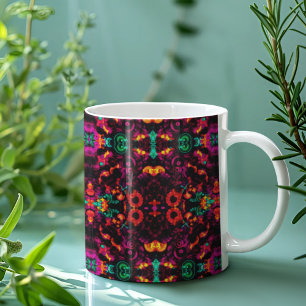 Heldere Abstracte kleur Koffiemok