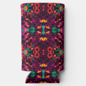 Heldere Abstracte kleur Seltzer Blikjeskoeler (Achterkant)