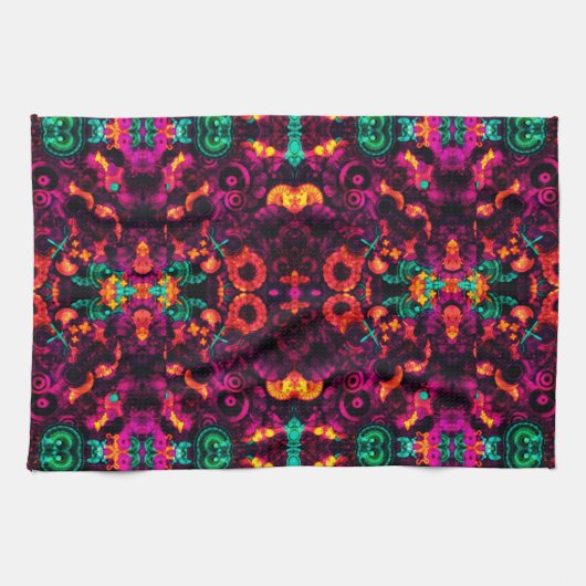 Heldere Abstracte kleur Theedoek (Horizontaal)