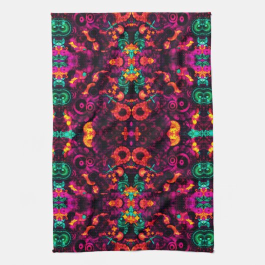 Heldere Abstracte kleur Theedoek (Verticaal)