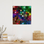 Heldere Abstracte kleuren Poster (Keuken)