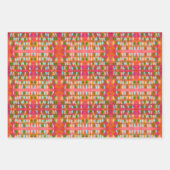 Heldere Abstracte kleurrijke bladeren Boho stijl Inpakpapier Vel (Voorkant 3)