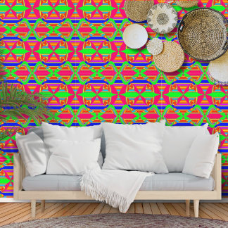 Heldere Abstracte kleurrijke werveling Behang