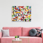 Heldere Abstracte kunst, kleurverrukking 201288 Canvas Afdruk (Insitu (Woonkamer))