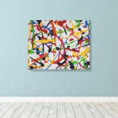 Heldere Abstracte kunst, kleurverrukking 201288 Canvas Afdruk (Insitu (Houten vloer))