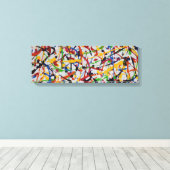 Heldere Abstracte kunst, kleurverrukking 201288 Canvas Afdruk (Insitu (Houten vloer))