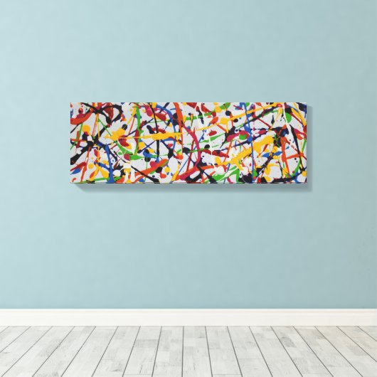 Heldere Abstracte kunst, kleurverrukking 201288 Canvas Afdruk (Insitu (Houten vloer))