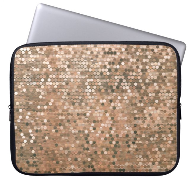 Heldere abstracte mozaïekachtergrond met glo laptop sleeve (Voorkant)