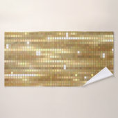 Heldere abstracte mozaïekgolden achtergrond met gl badhanddoek (Badhanddoek)