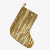 Heldere abstracte mozaïekgolden achtergrond met gl kleine kerstsok (Voorkant (Hangend))