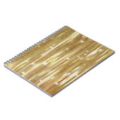 Heldere abstracte mozaïekgolden achtergrond met gl notitieboek (Linkerzijde)