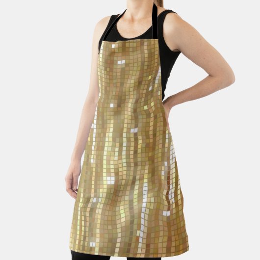 Heldere abstracte mozaïekgolden achtergrond met gl schort (Insitu)