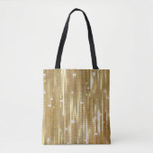 Heldere abstracte mozaïekgolden achtergrond met gl tote bag (Voorkant)