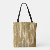 Heldere abstracte mozaïekgolden achtergrond met gl tote bag (Achterkant)