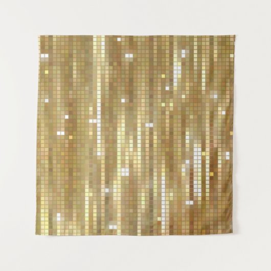 Heldere abstracte mozaïekgolden achtergrond met gl wandkleed (Voorkant)