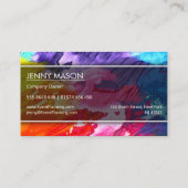 Heldere, Abstracte multikleurenkunst - Visitekaart Visitekaartje (Achterkant)