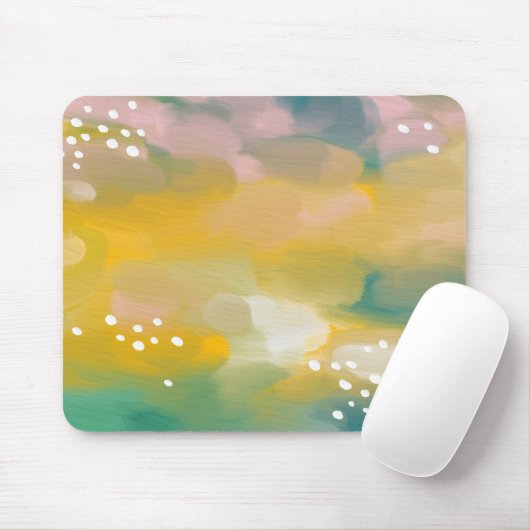 Heldere abstracte olie geschilderd. Penseelacryl Muismat (Met muis)