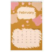 Heldere Abstracte Pastel Bloemen Kalender (Feb 2027)