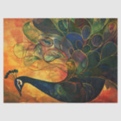 Heldere Abstracte Pauw Decoupage Tissuepapier (Voorkant)