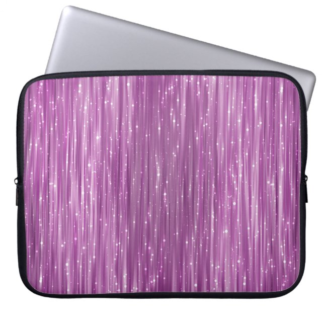 Heldere abstracte roze achtergrond met glitter laptop sleeve (Voorkant)