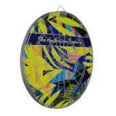 Heldere Abstracte tropische palmbladeren gepersona Dartbord (Voorkant Links)