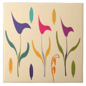 Heldere Abstracte Waterverf Art Calla Lily Tegeltje (Voorkant)