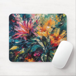 HELDERE ABSTRACTE WATERVERF BLOEMEN MUISMAT