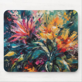 HELDERE ABSTRACTE WATERVERF BLOEMEN MUISMAT