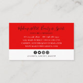 Heldere Abstracte Waterverf Rainbow Make-up Artist Visitekaartje (Achterkant)