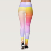 Heldere Abstracte Wavy Lines Leggings (Achterkant)