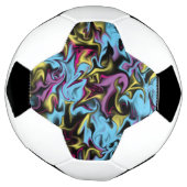 Heldere Abstracte zwenken van roze groen geel zwar Voetbal (Gedraaid)
