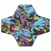 Heldere Abstracte zwenken van roze groen geel zwar Voetbal (Enkel)