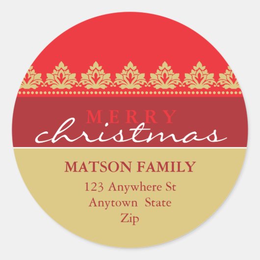 HELDERE ADRESETIKETTEN :: randje 2 Ronde Sticker (Voorkant)