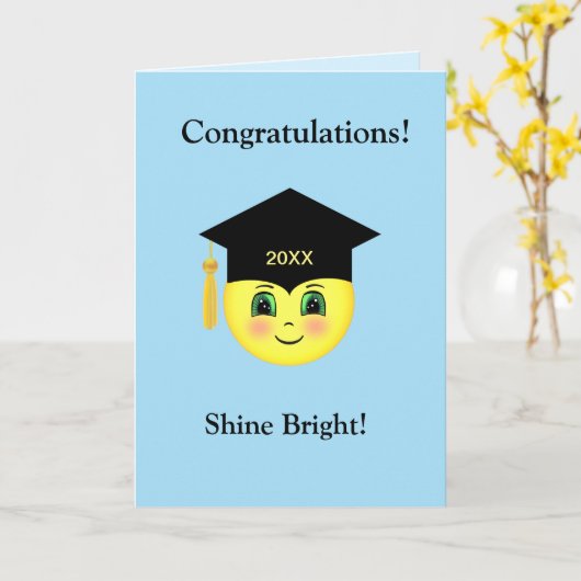 Heldere Afstuderen voor een mooi gezicht Kaart (Gele Bloem)